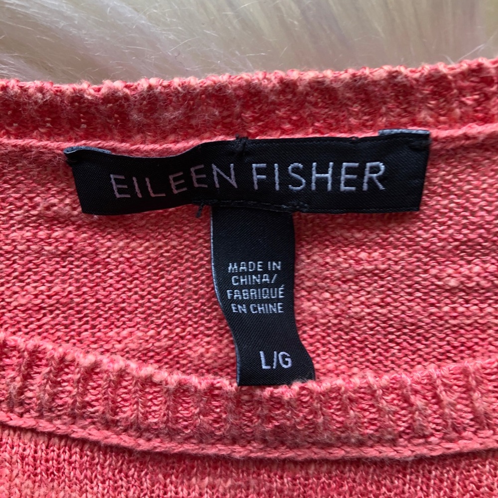 Eileen Fisher Organic Linen/Cotton Bateau Neck, size L - Picture 2 of 6